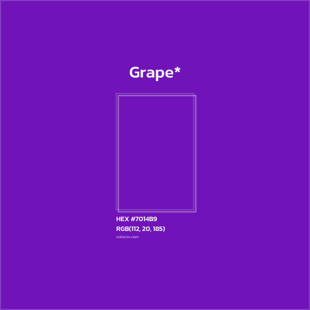 #7014B9 hex color. RGB, RYB, CMYK, HSL, HSV codes and color conversions. Matching color names, palettes, paints.