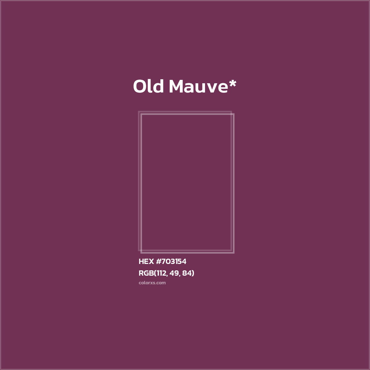 #703154 hex color. RGB, RYB, CMYK, HSL, HSV codes and color conversions. Matching color names, palettes, paints.