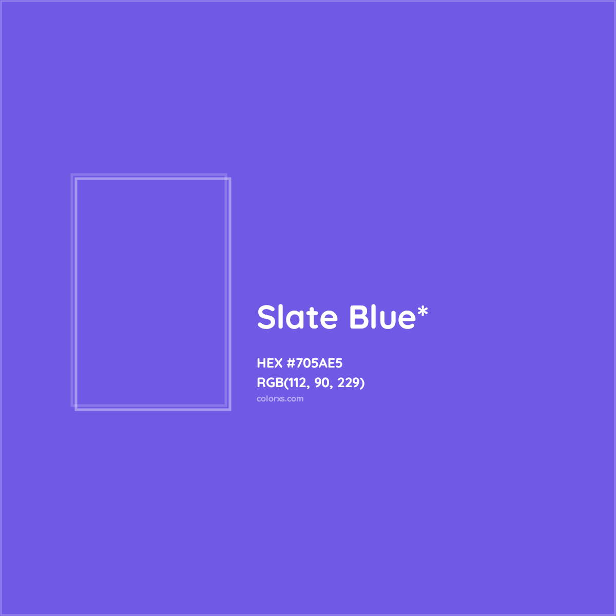 #705AE5 hex color. RGB, RYB, CMYK, HSL, HSV codes and color conversions. Matching color names, palettes, paints.