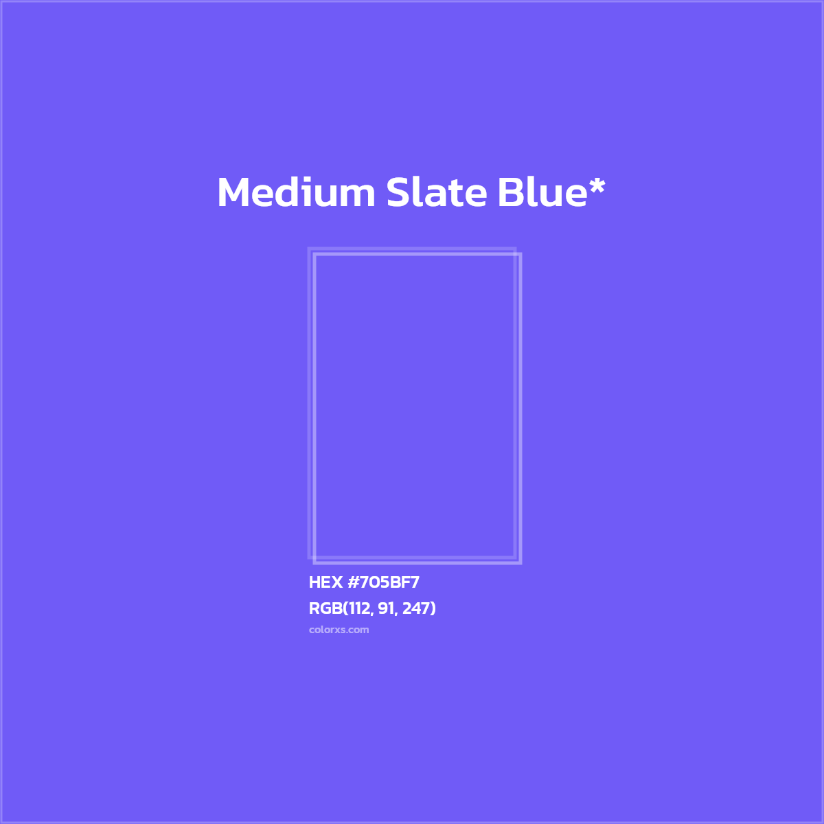 #705BF7 hex color. RGB, RYB, CMYK, HSL, HSV codes and color conversions. Matching color names, palettes, paints.