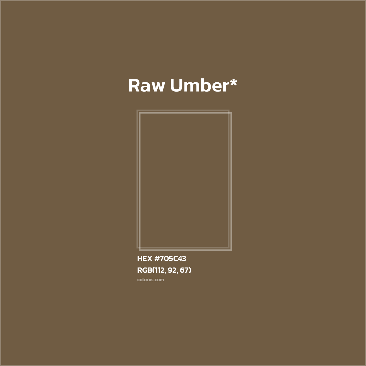 #705C43 hex color. RGB, RYB, CMYK, HSL, HSV codes and color conversions. Matching color names, palettes, paints.