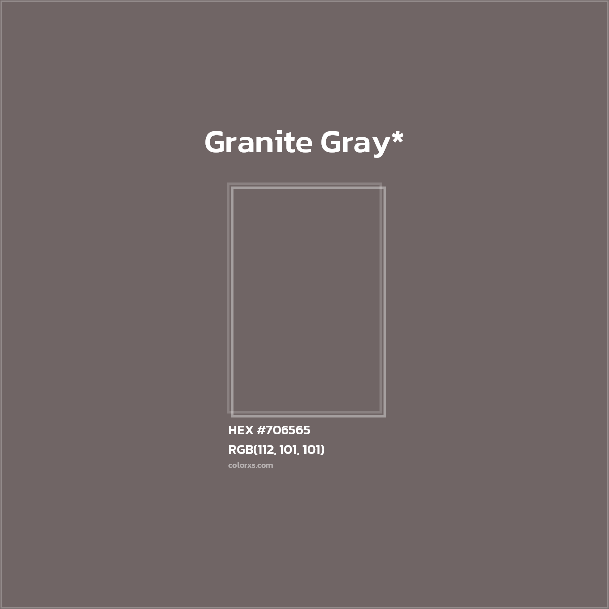 #706565 hex color. RGB, RYB, CMYK, HSL, HSV codes and color conversions. Matching color names, palettes, paints.