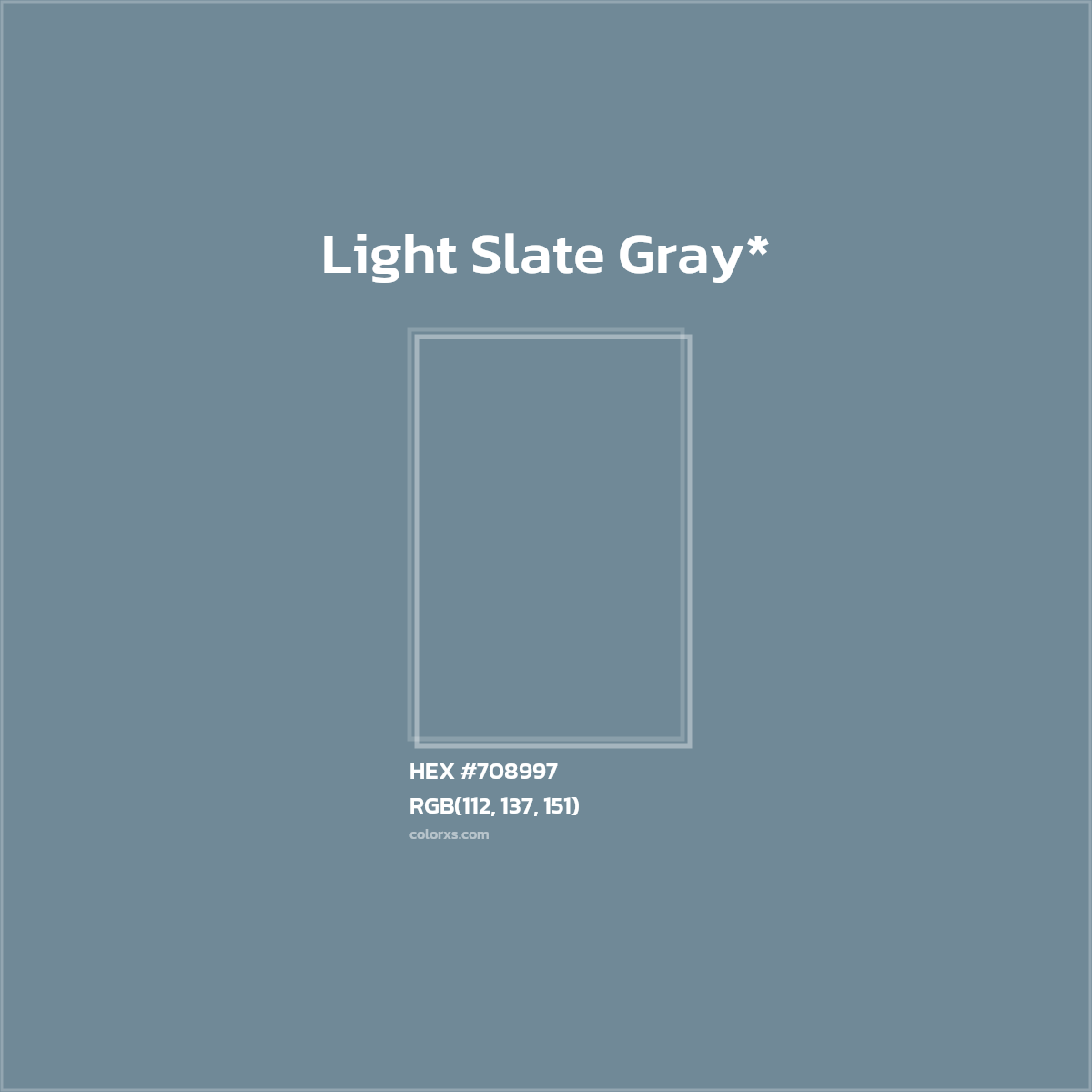 #708997 hex color. RGB, RYB, CMYK, HSL, HSV codes and color conversions. Matching color names, palettes, paints.