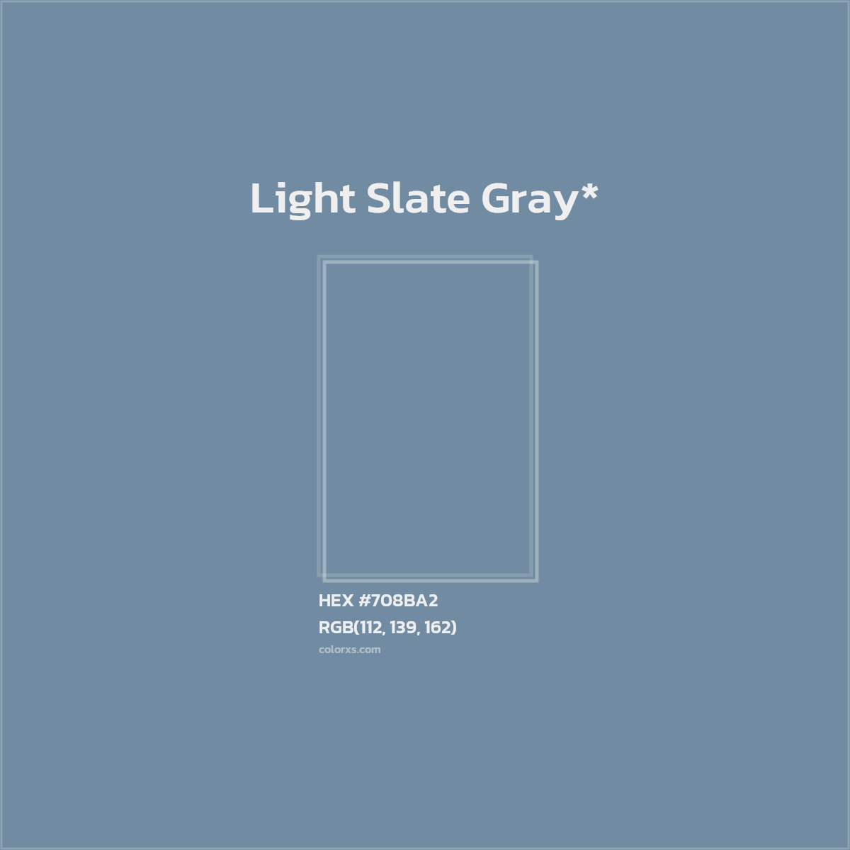 #708BA2 hex color. RGB, RYB, CMYK, HSL, HSV codes and color conversions. Matching color names, palettes, paints.