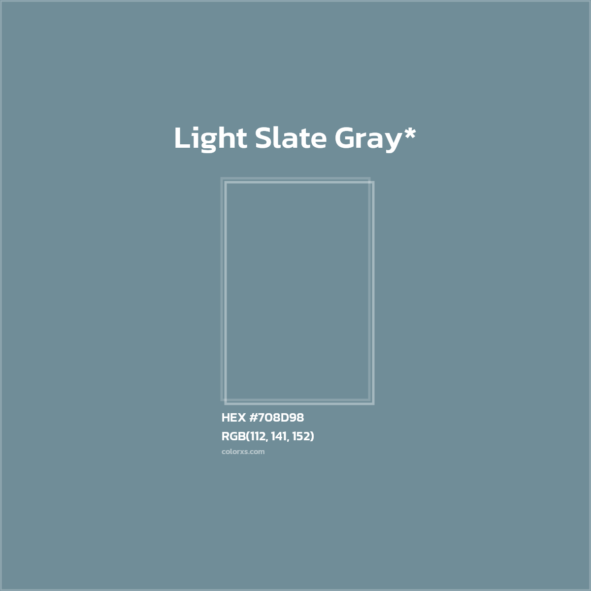 #708D98 hex color. RGB, RYB, CMYK, HSL, HSV codes and color conversions. Matching color names, palettes, paints.