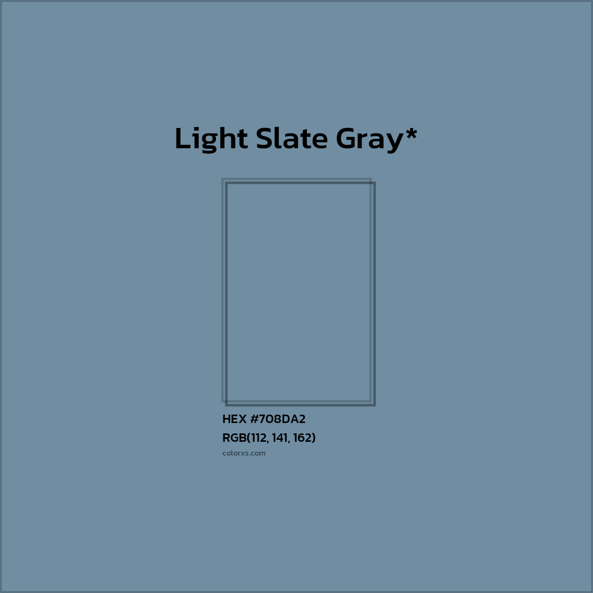 #708DA2 hex color. RGB, RYB, CMYK, HSL, HSV codes and color conversions. Matching color names, palettes, paints.