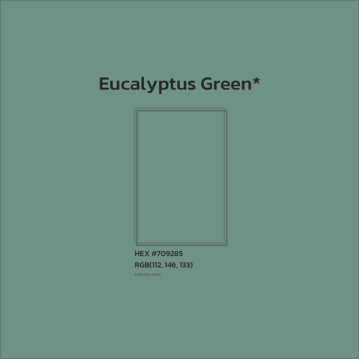 #709285 hex color. RGB, RYB, CMYK, HSL, HSV codes and color conversions. Matching color names, palettes, paints.
