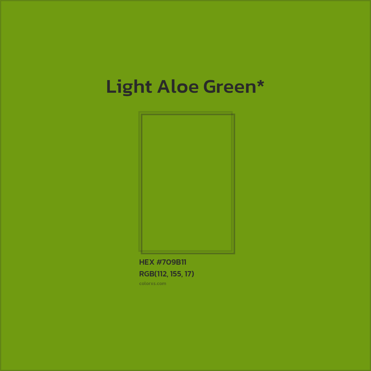 #709B11 hex color. RGB, RYB, CMYK, HSL, HSV codes and color conversions. Matching color names, palettes, paints.