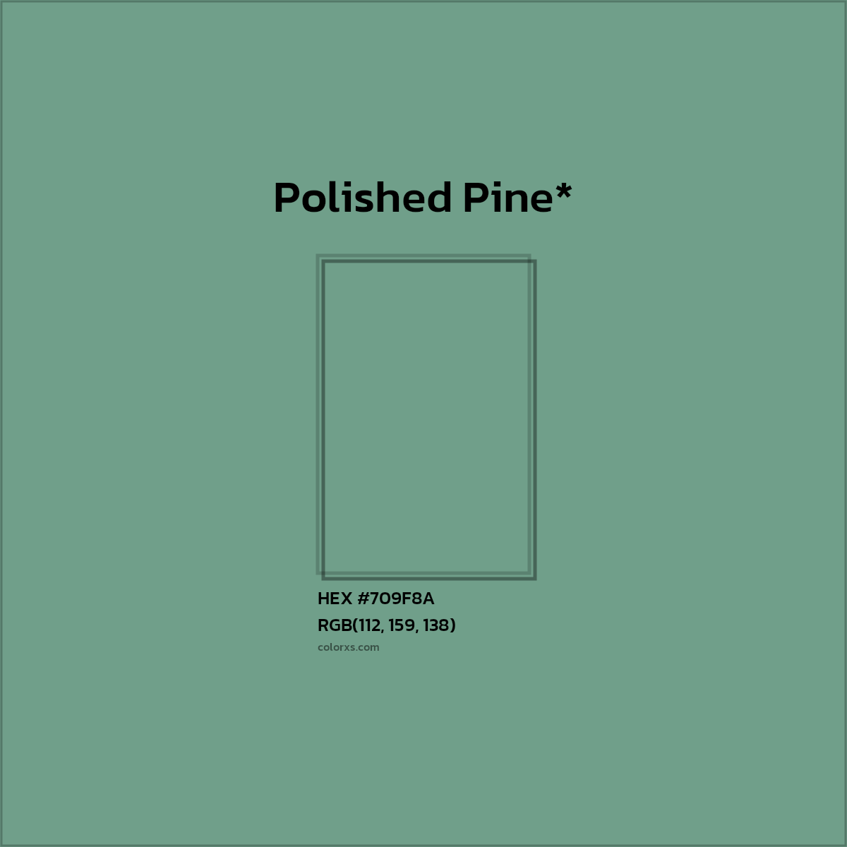 #709F8A hex color. RGB, RYB, CMYK, HSL, HSV codes and color conversions. Matching color names, palettes, paints.