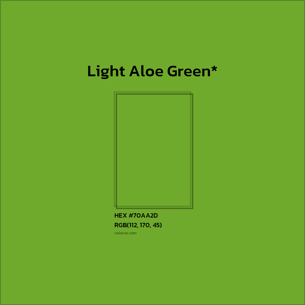 #70AA2D hex color. RGB, RYB, CMYK, HSL, HSV codes and color conversions. Matching color names, palettes, paints.
