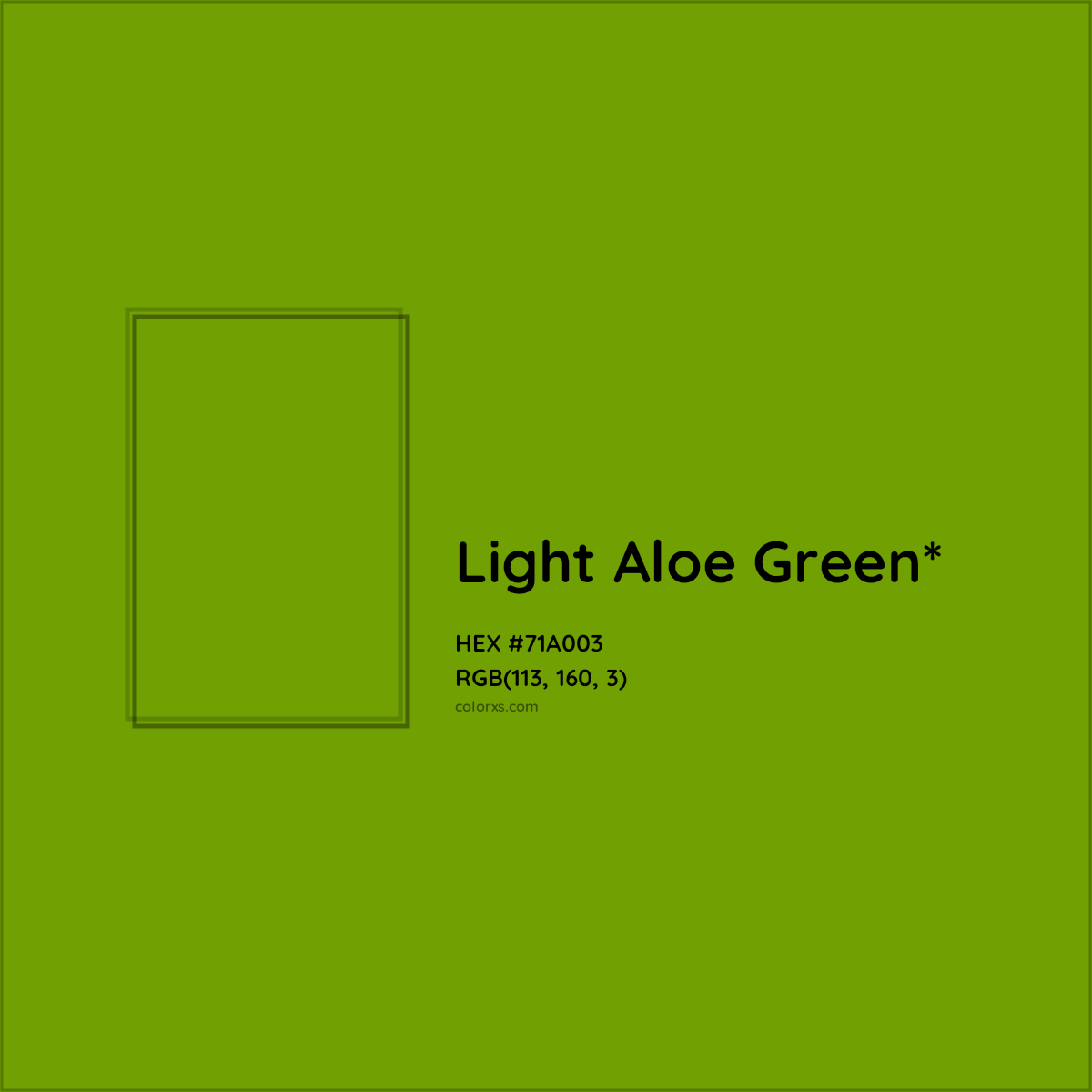 #71A003 hex color. RGB, RYB, CMYK, HSL, HSV codes and color conversions. Matching color names, palettes, paints.