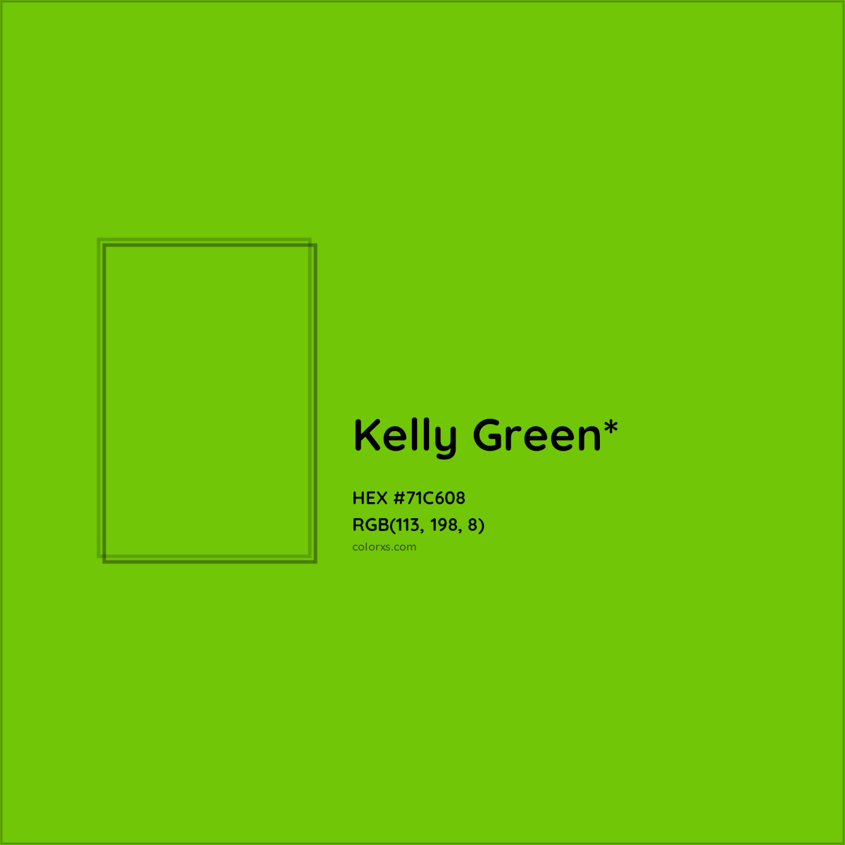 #71C608 hex color. RGB, RYB, CMYK, HSL, HSV codes and color conversions. Matching color names, palettes, paints.