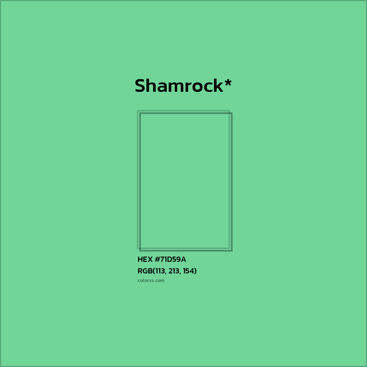 #71D59A hex color. RGB, RYB, CMYK, HSL, HSV codes and color conversions. Matching color names, palettes, paints.