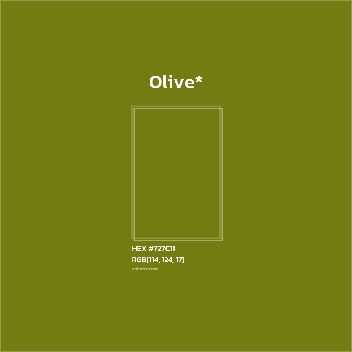 #727C11 hex color. RGB, RYB, CMYK, HSL, HSV codes and color conversions. Matching color names, palettes, paints.