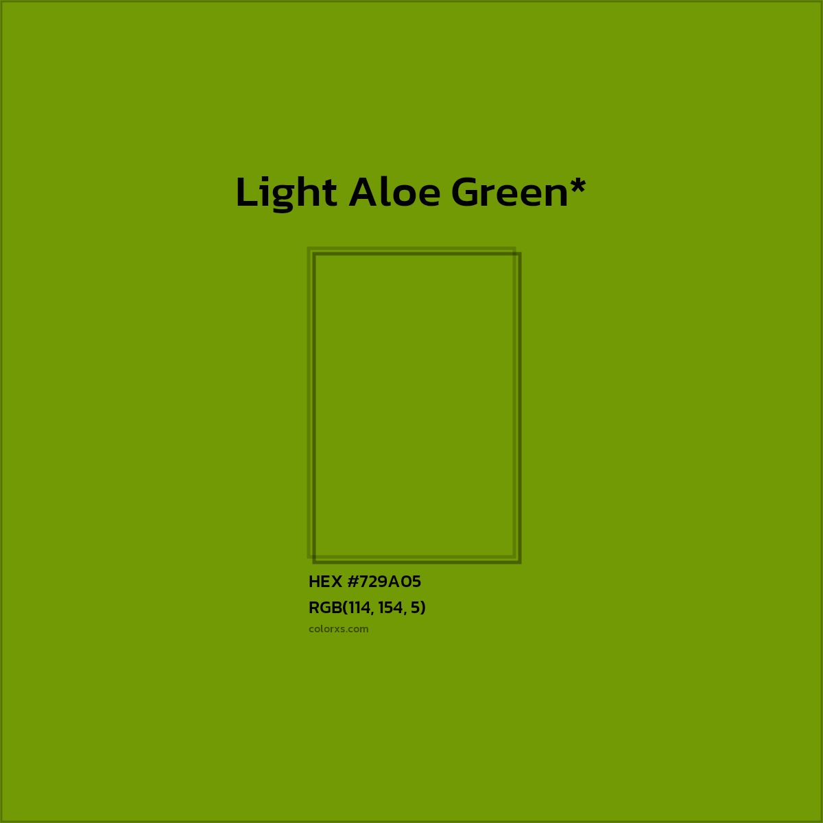 #729A05 hex color. RGB, RYB, CMYK, HSL, HSV codes and color conversions. Matching color names, palettes, paints.