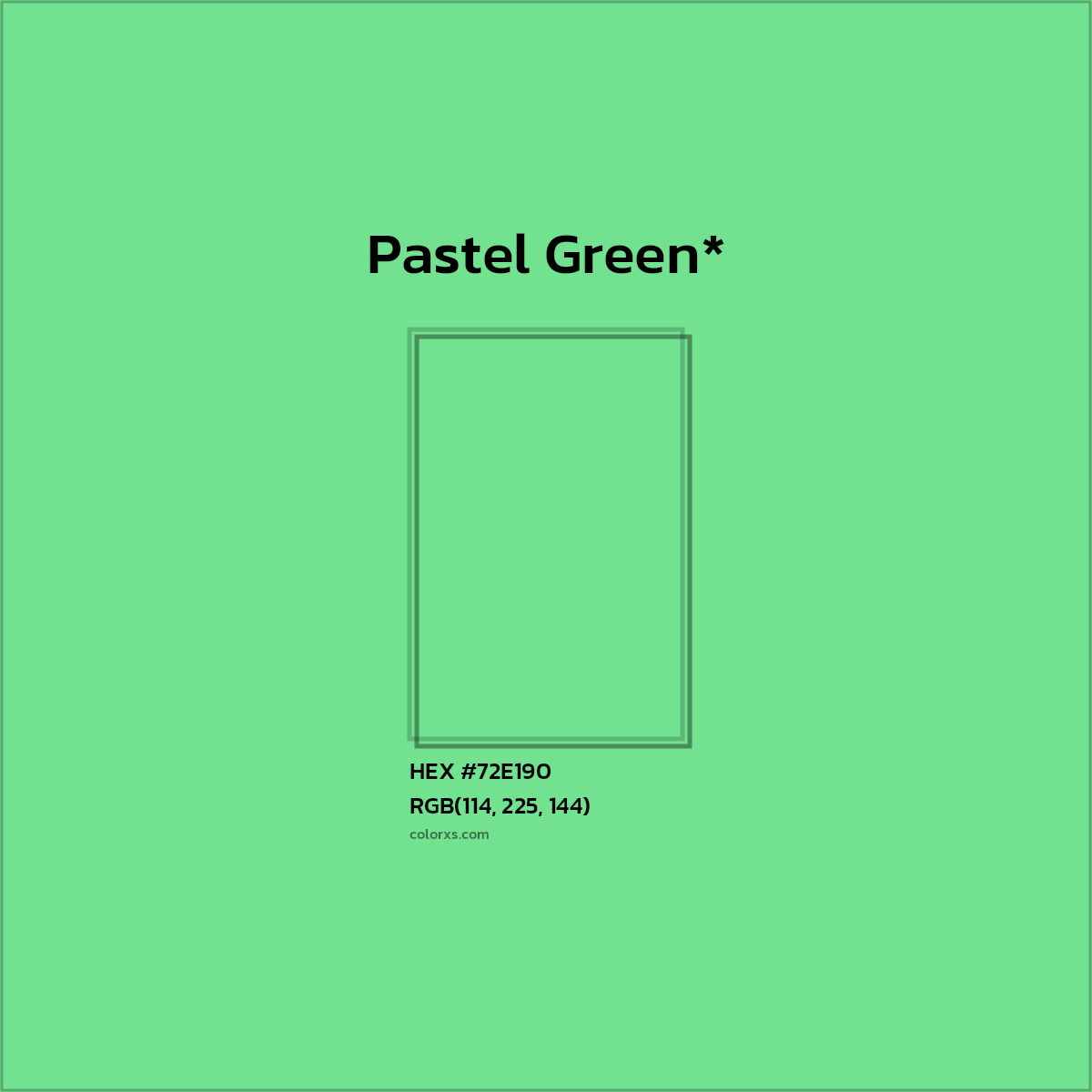#72E190 hex color. RGB, RYB, CMYK, HSL, HSV codes and color conversions. Matching color names, palettes, paints.