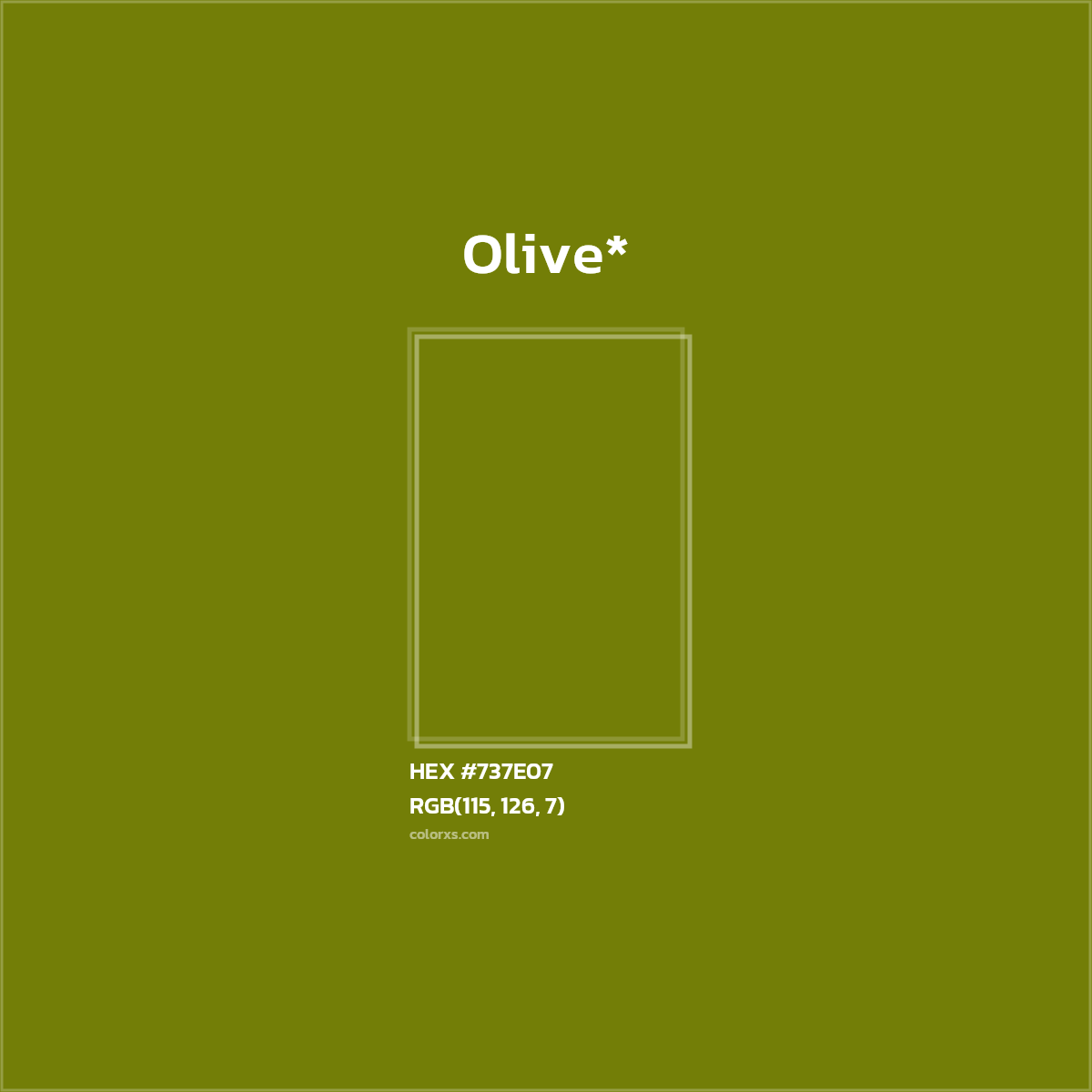 #737E07 hex color. RGB, RYB, CMYK, HSL, HSV codes and color conversions. Matching color names, palettes, paints.