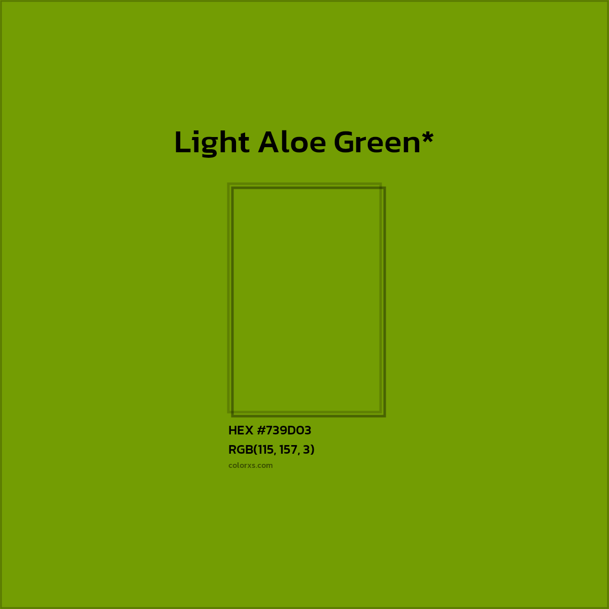 #739D03 hex color. RGB, RYB, CMYK, HSL, HSV codes and color conversions. Matching color names, palettes, paints.
