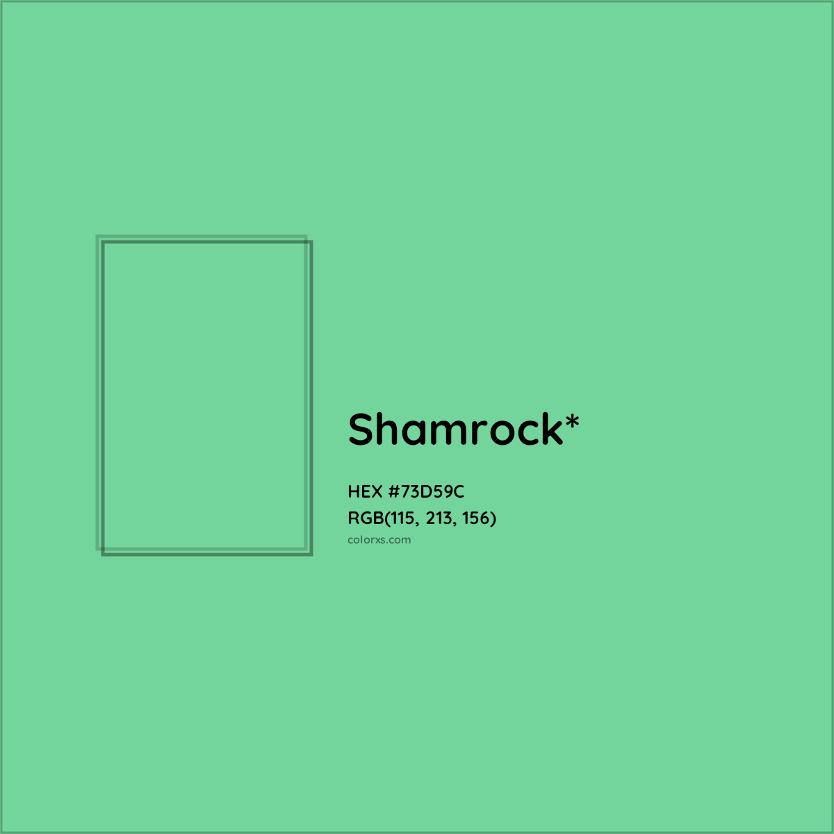 #73D59C hex color. RGB, RYB, CMYK, HSL, HSV codes and color conversions. Matching color names, palettes, paints.