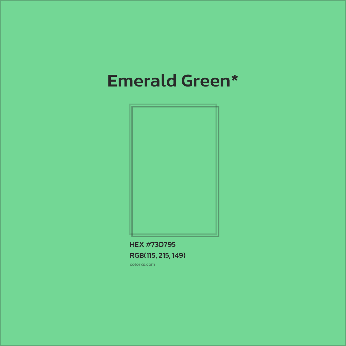 #73D795 hex color. RGB, RYB, CMYK, HSL, HSV codes and color conversions. Matching color names, palettes, paints.