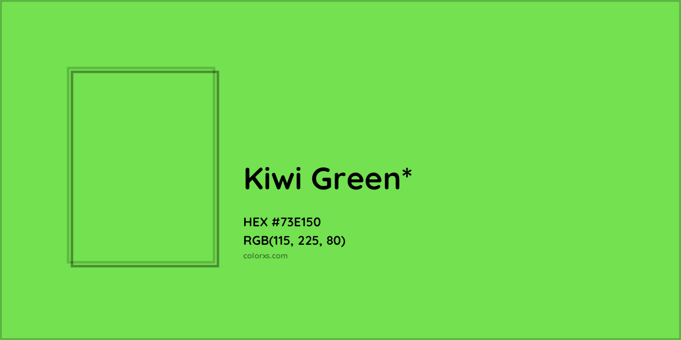 #73E150 hex color. RGB, RYB, CMYK, HSL, HSV codes and color conversions. Matching color names, palettes, paints.