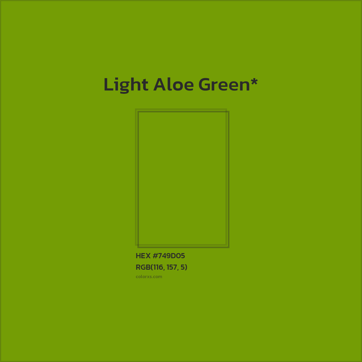 #749D05 hex color. RGB, RYB, CMYK, HSL, HSV codes and color conversions. Matching color names, palettes, paints.