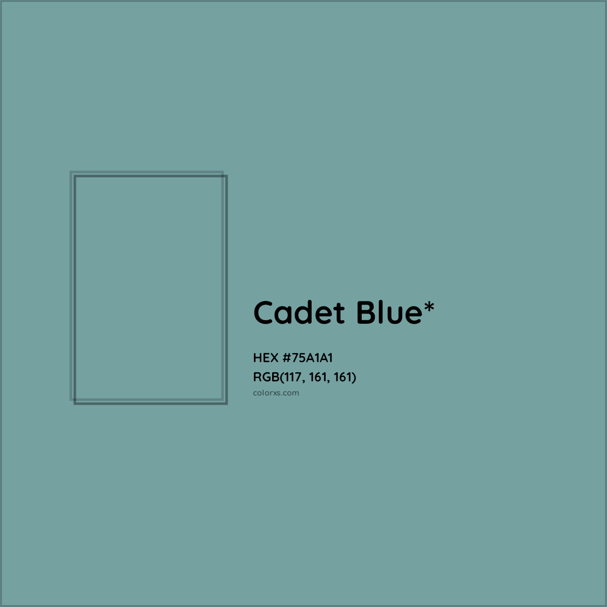 #75A1A1 hex color. RGB, RYB, CMYK, HSL, HSV codes and color conversions. Matching color names, palettes, paints.