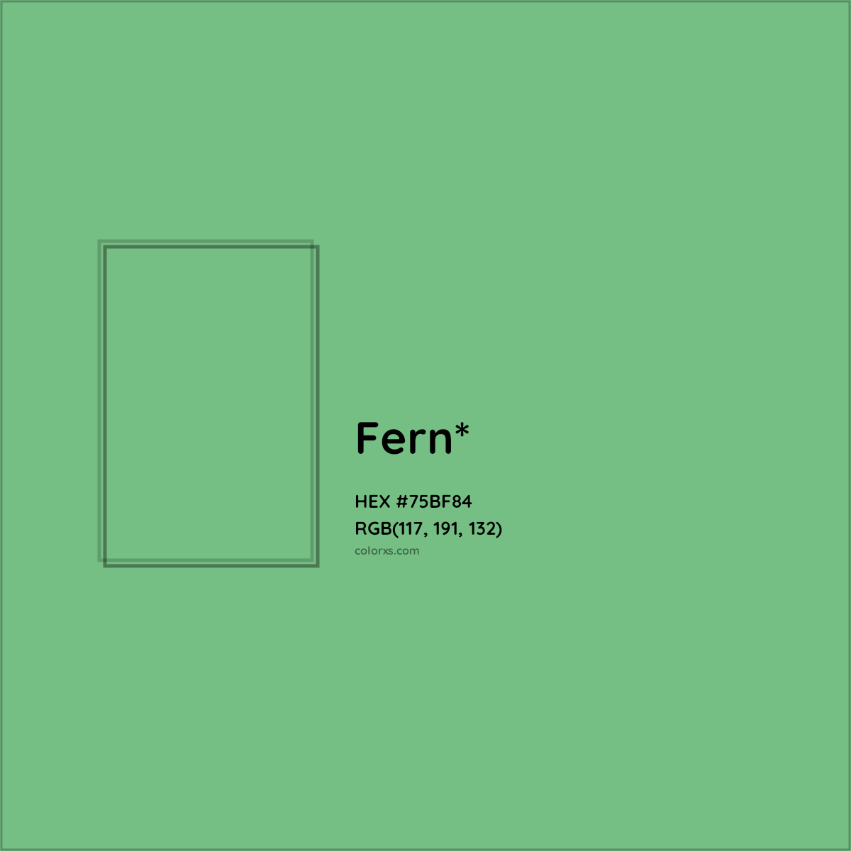 #75BF84 hex color. RGB, RYB, CMYK, HSL, HSV codes and color conversions. Matching color names, palettes, paints.