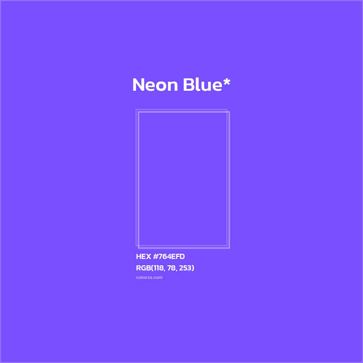 #764EFD hex color. RGB, RYB, CMYK, HSL, HSV codes and color conversions. Matching color names, palettes, paints.