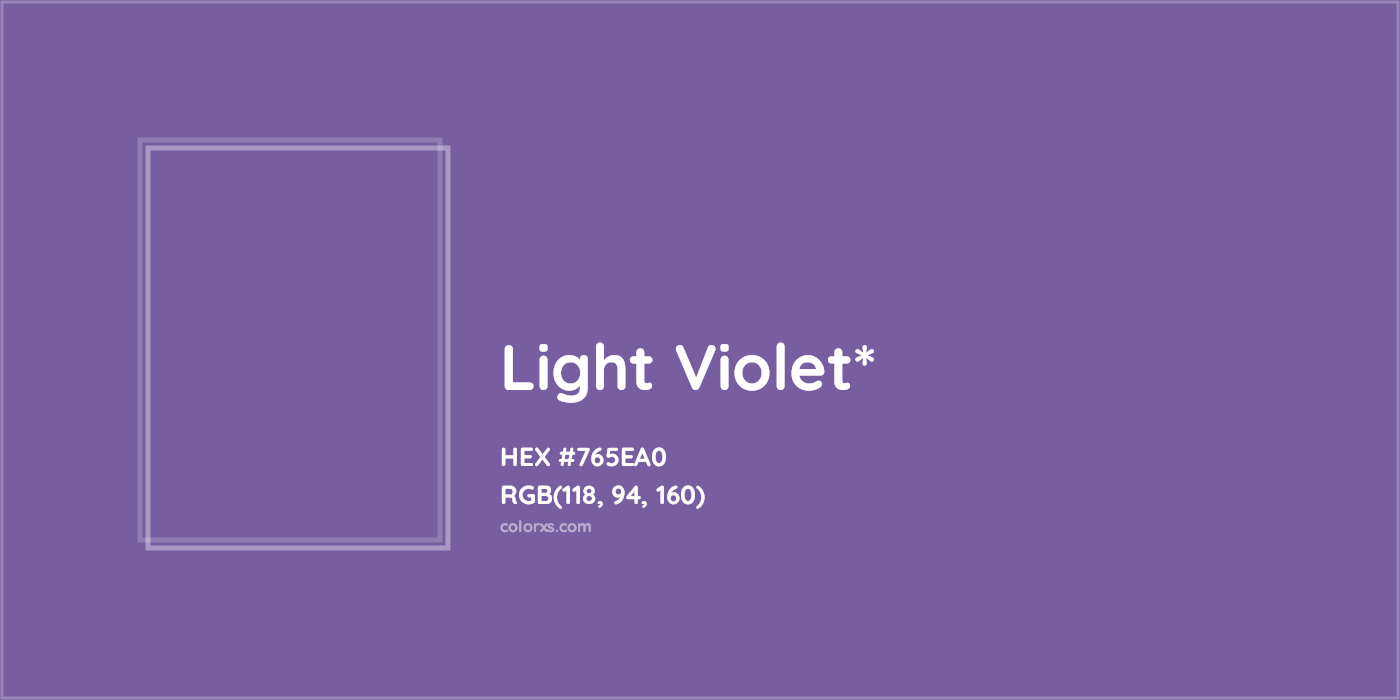 #765EA0 hex color. RGB, RYB, CMYK, HSL, HSV codes and color conversions. Matching color names, palettes, paints.
