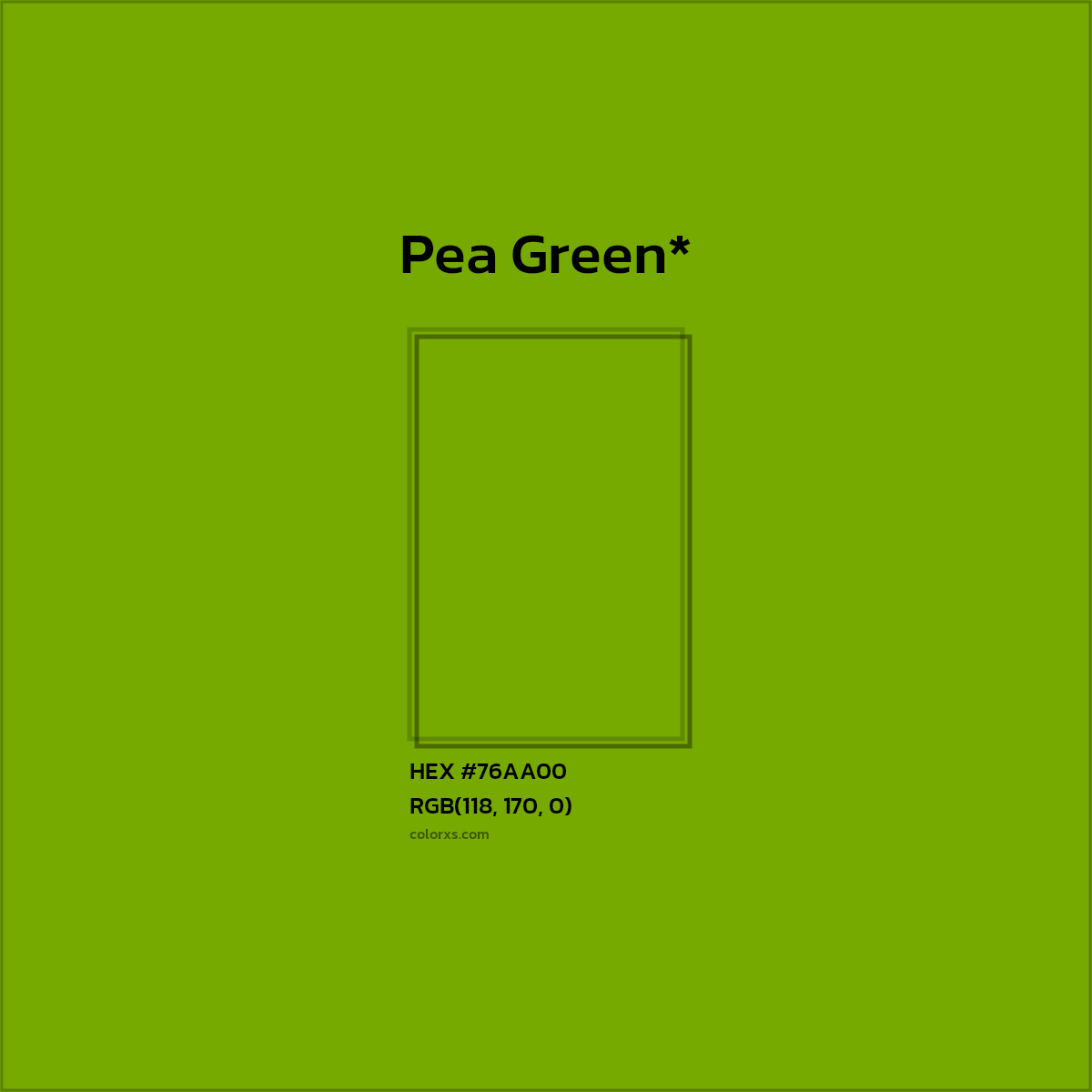 #76AA00 hex color. RGB, RYB, CMYK, HSL, HSV codes and color conversions. Matching color names, palettes, paints.