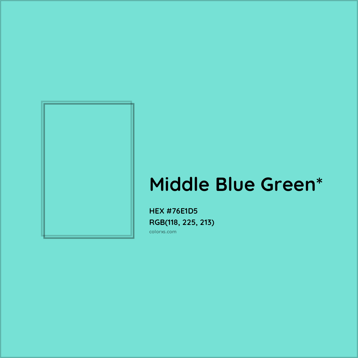 #76E1D5 hex color. RGB, RYB, CMYK, HSL, HSV codes and color conversions. Matching color names, palettes, paints.
