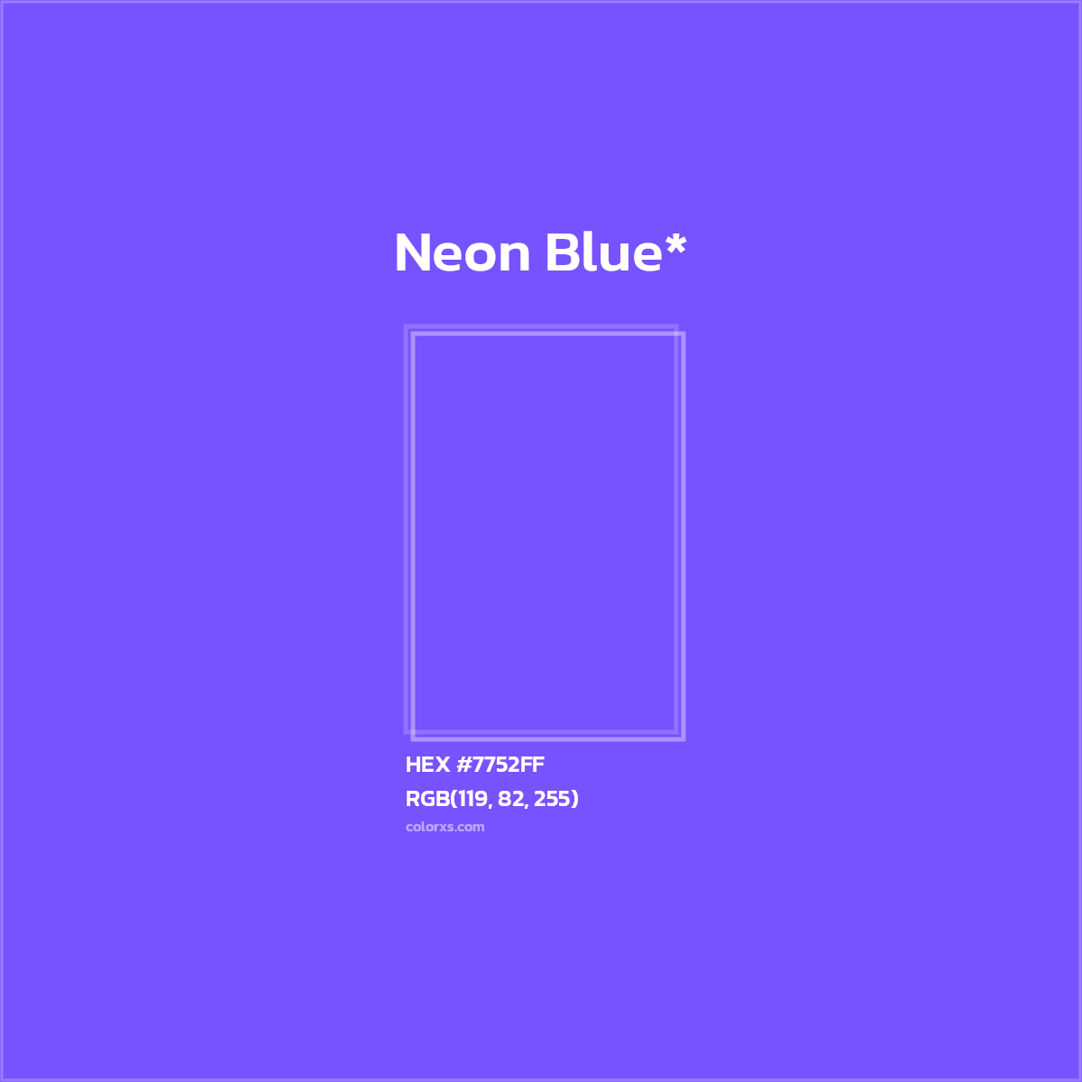#7752FF hex color. RGB, RYB, CMYK, HSL, HSV codes and color conversions. Matching color names, palettes, paints.