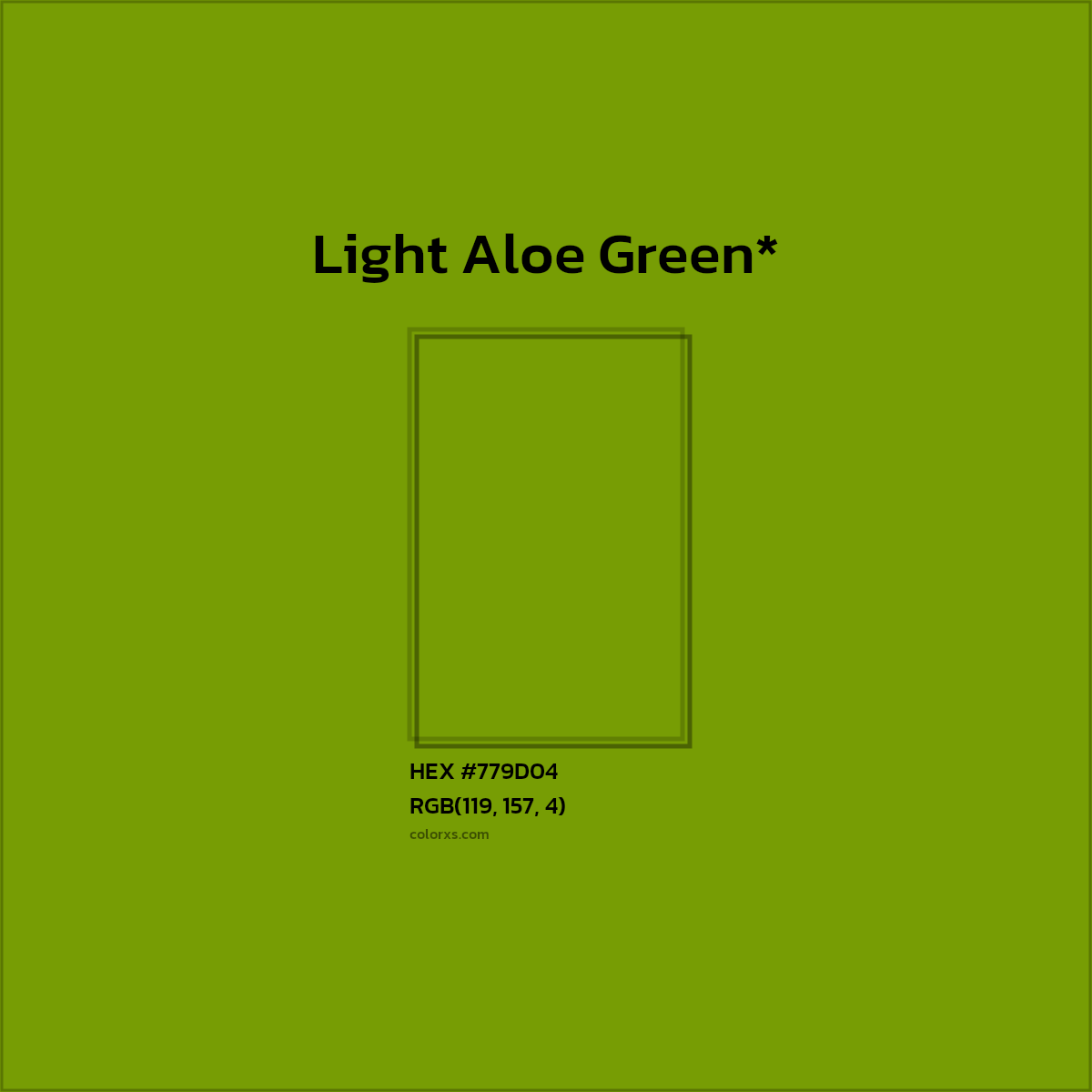 #779D04 hex color. RGB, RYB, CMYK, HSL, HSV codes and color conversions. Matching color names, palettes, paints.