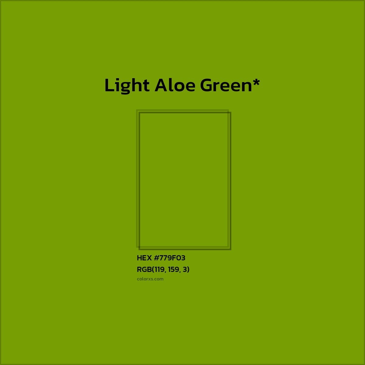 #779F03 hex color. RGB, RYB, CMYK, HSL, HSV codes and color conversions. Matching color names, palettes, paints.