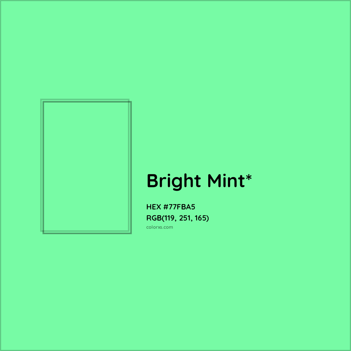 #77FBA5 hex color. RGB, RYB, CMYK, HSL, HSV codes and color conversions. Matching color names, palettes, paints.