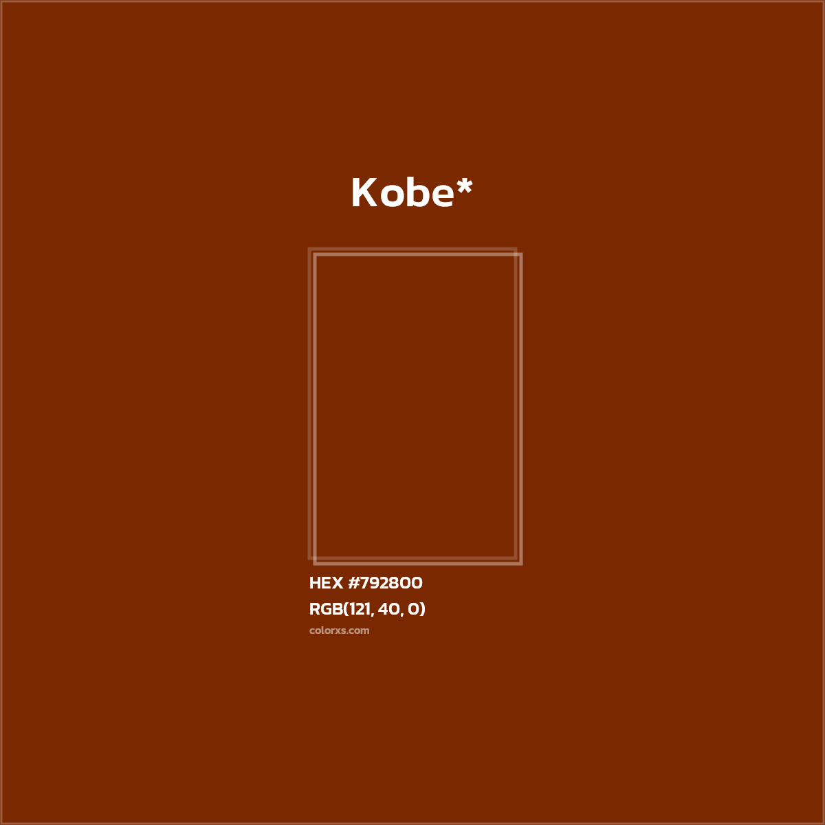 #792800 hex color. RGB, RYB, CMYK, HSL, HSV codes and color conversions. Matching color names, palettes, paints.