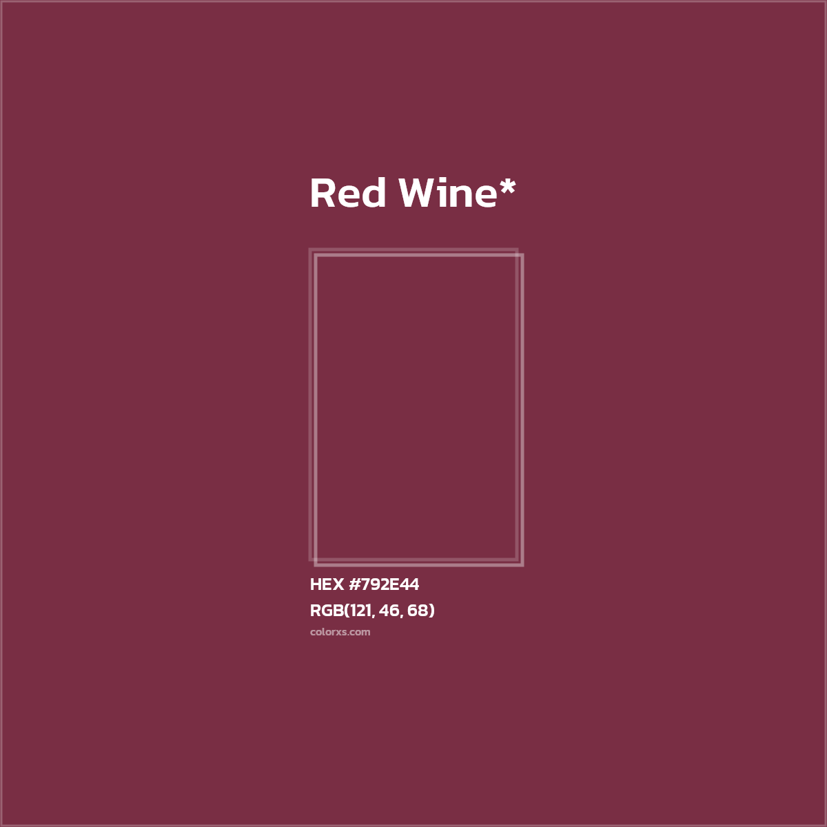 #792E44 hex color. RGB, RYB, CMYK, HSL, HSV codes and color conversions. Matching color names, palettes, paints.