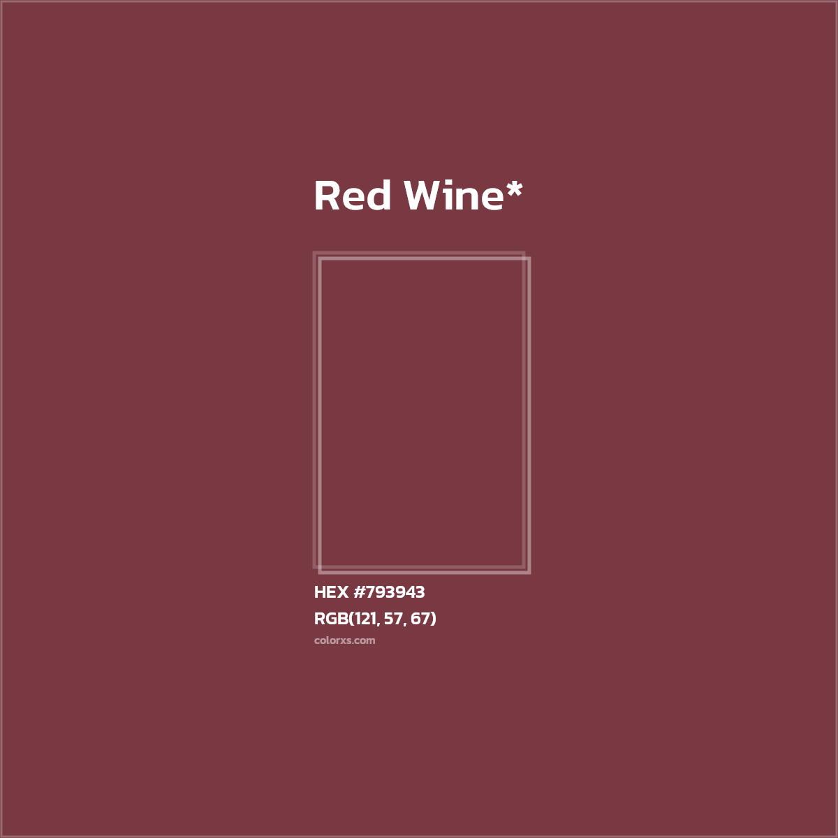 #793943 hex color. RGB, RYB, CMYK, HSL, HSV codes and color conversions. Matching color names, palettes, paints.