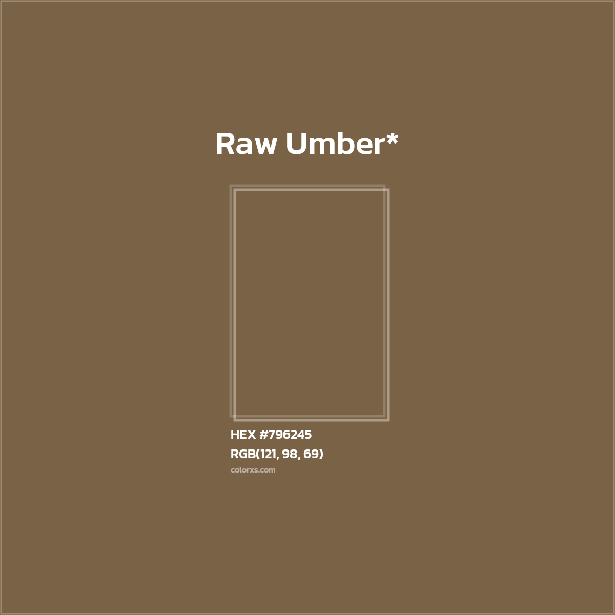 #796245 hex color. RGB, RYB, CMYK, HSL, HSV codes and color conversions. Matching color names, palettes, paints.
