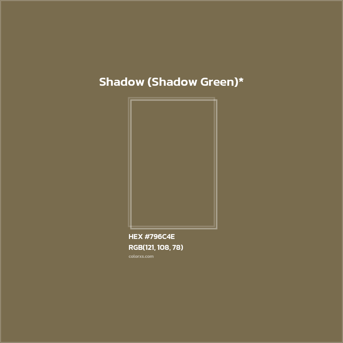 #796C4E hex color. RGB, RYB, CMYK, HSL, HSV codes and color conversions. Matching color names, palettes, paints.