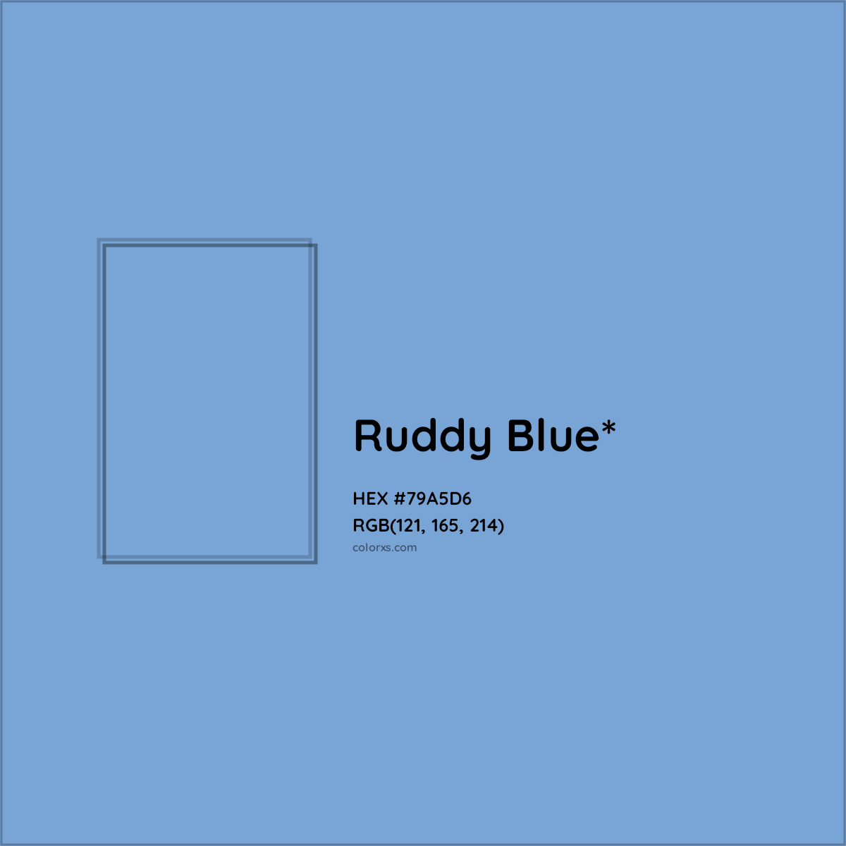 #79A5D6 hex color. RGB, RYB, CMYK, HSL, HSV codes and color conversions. Matching color names, palettes, paints.