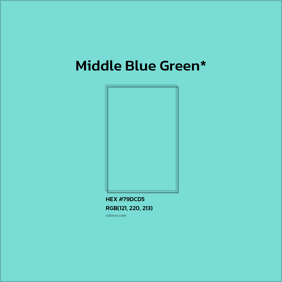 #79DCD5 hex color. RGB, RYB, CMYK, HSL, HSV codes and color conversions. Matching color names, palettes, paints.