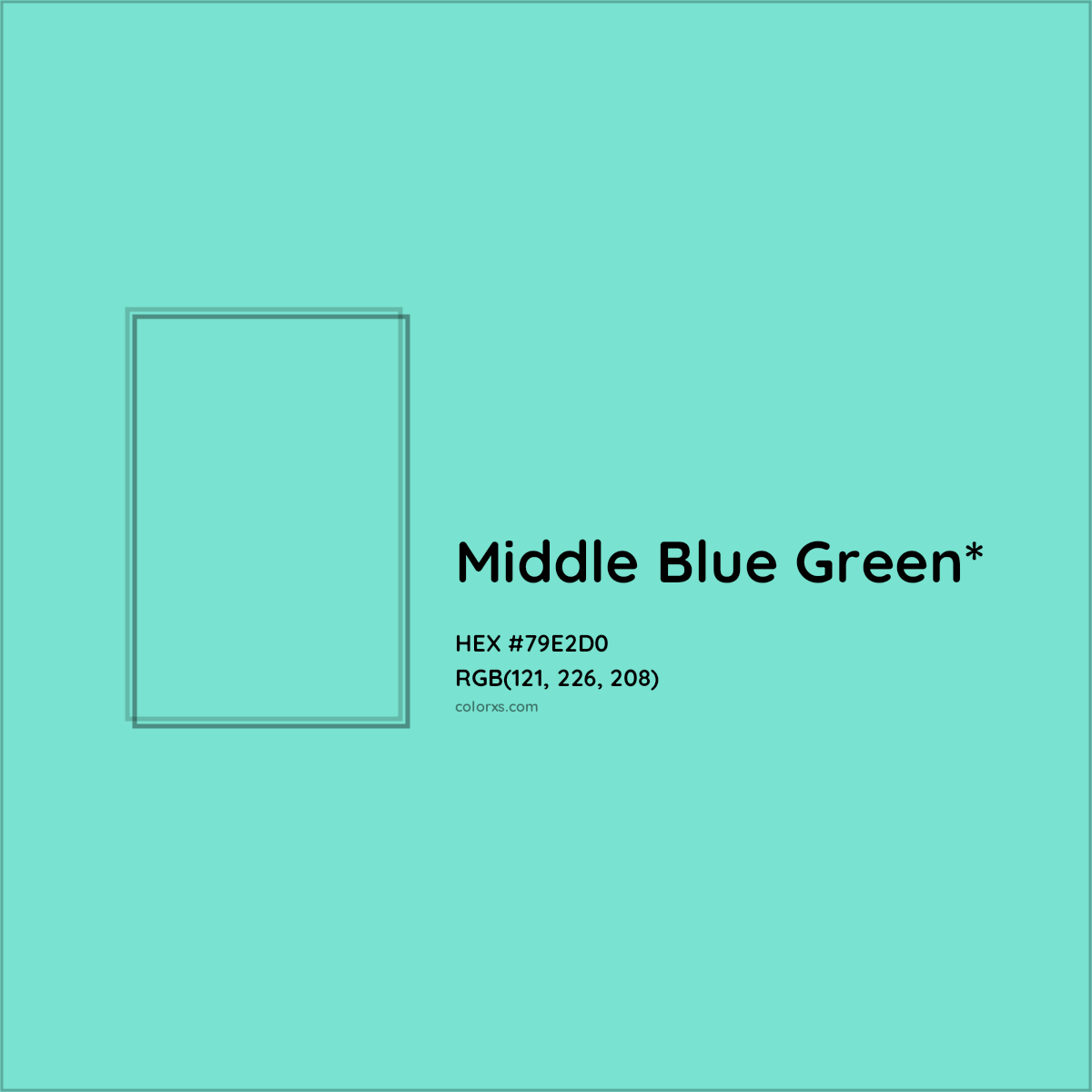 #79E2D0 hex color. RGB, RYB, CMYK, HSL, HSV codes and color conversions. Matching color names, palettes, paints.