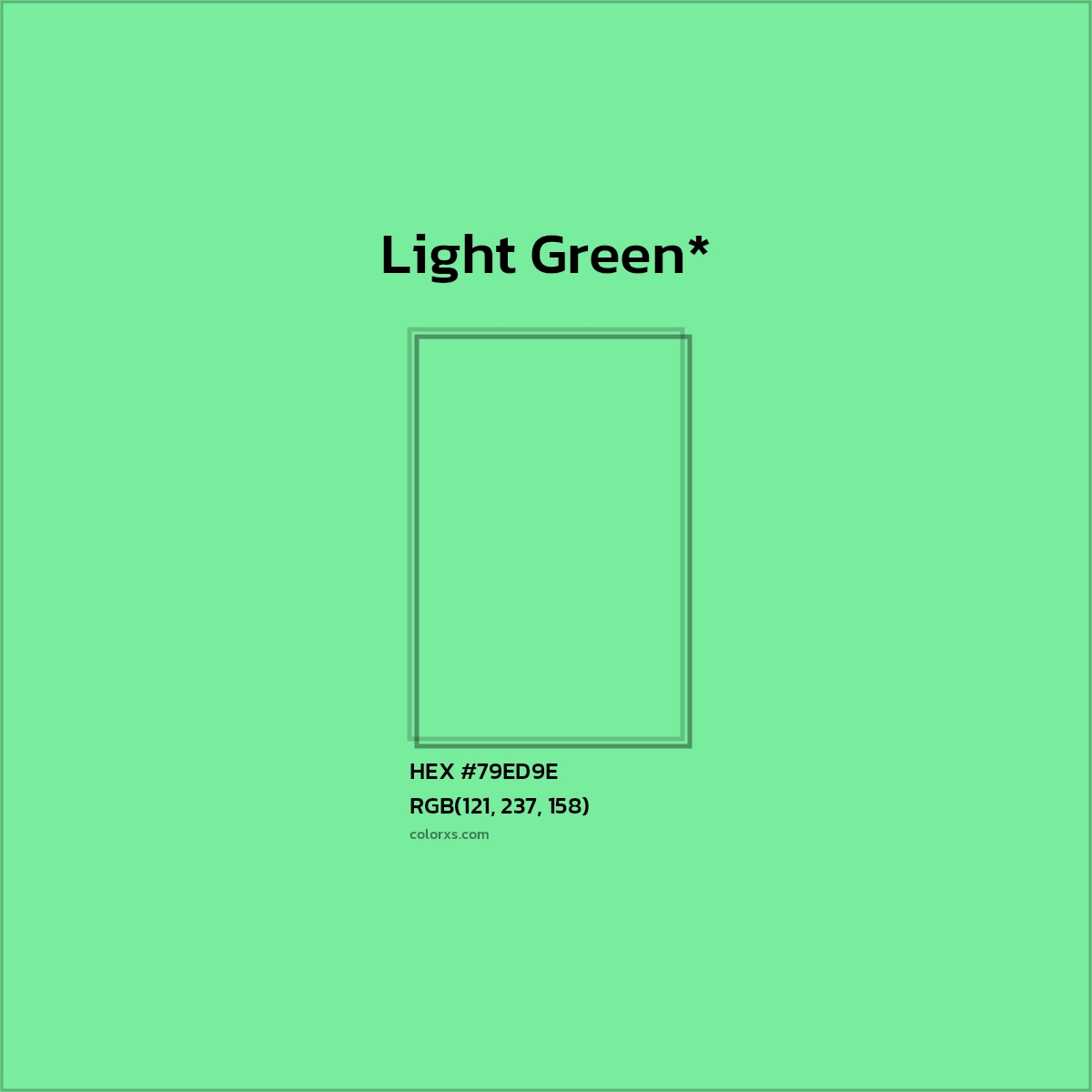 #79ED9E hex color. RGB, RYB, CMYK, HSL, HSV codes and color conversions. Matching color names, palettes, paints.