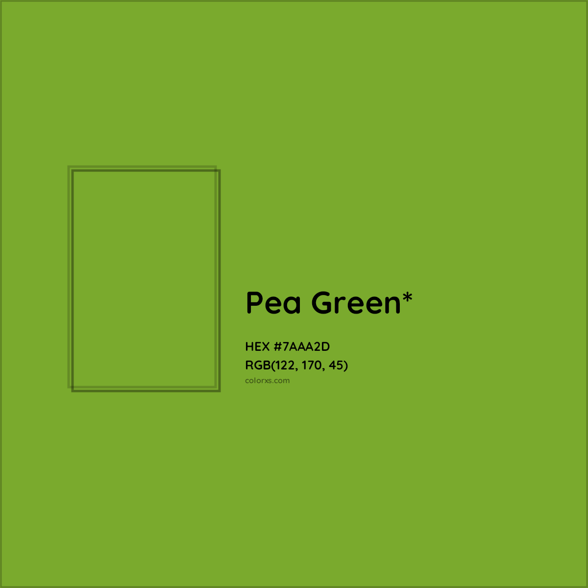 #7AAA2D hex color. RGB, RYB, CMYK, HSL, HSV codes and color conversions. Matching color names, palettes, paints.