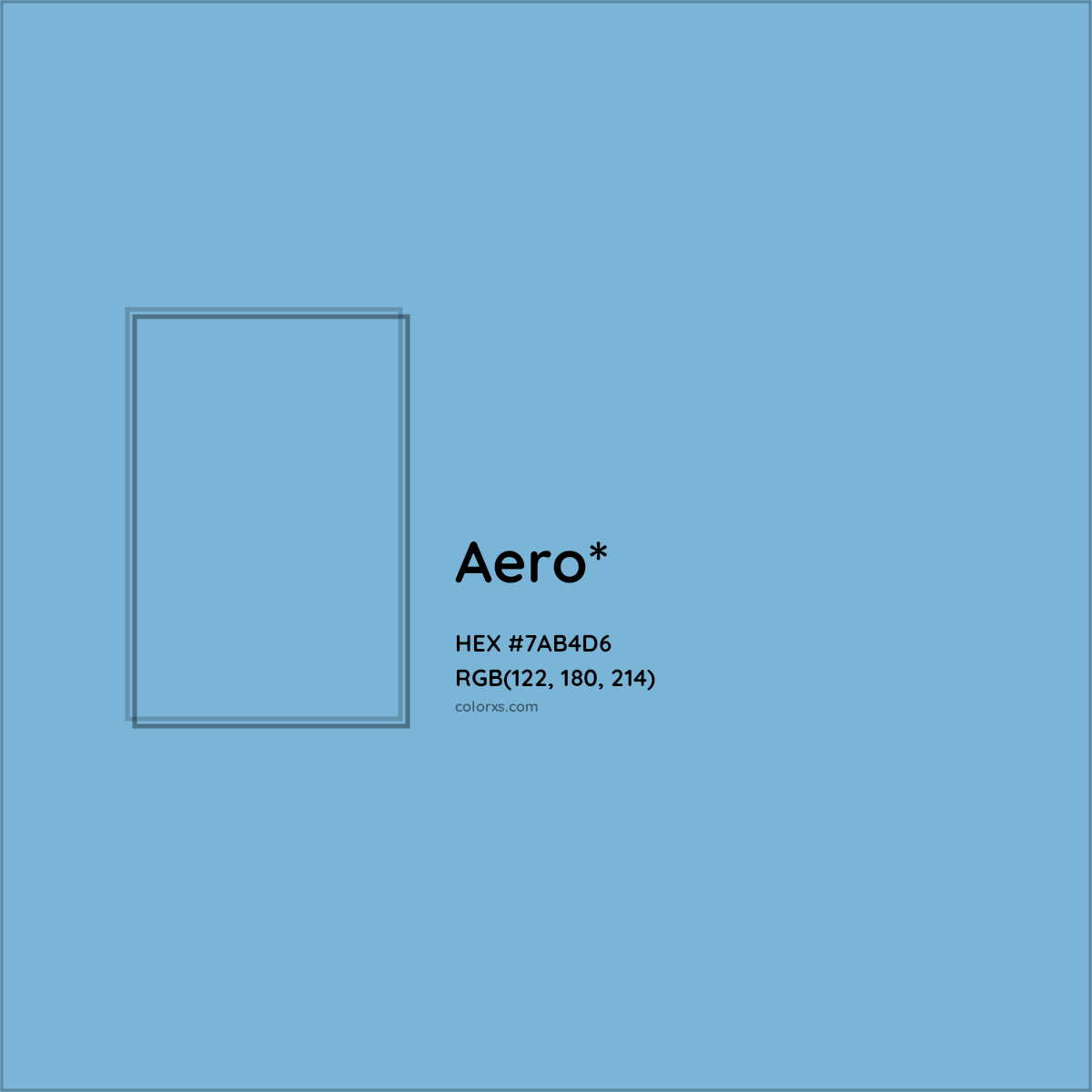 #7AB4D6 hex color. RGB, RYB, CMYK, HSL, HSV codes and color conversions. Matching color names, palettes, paints.