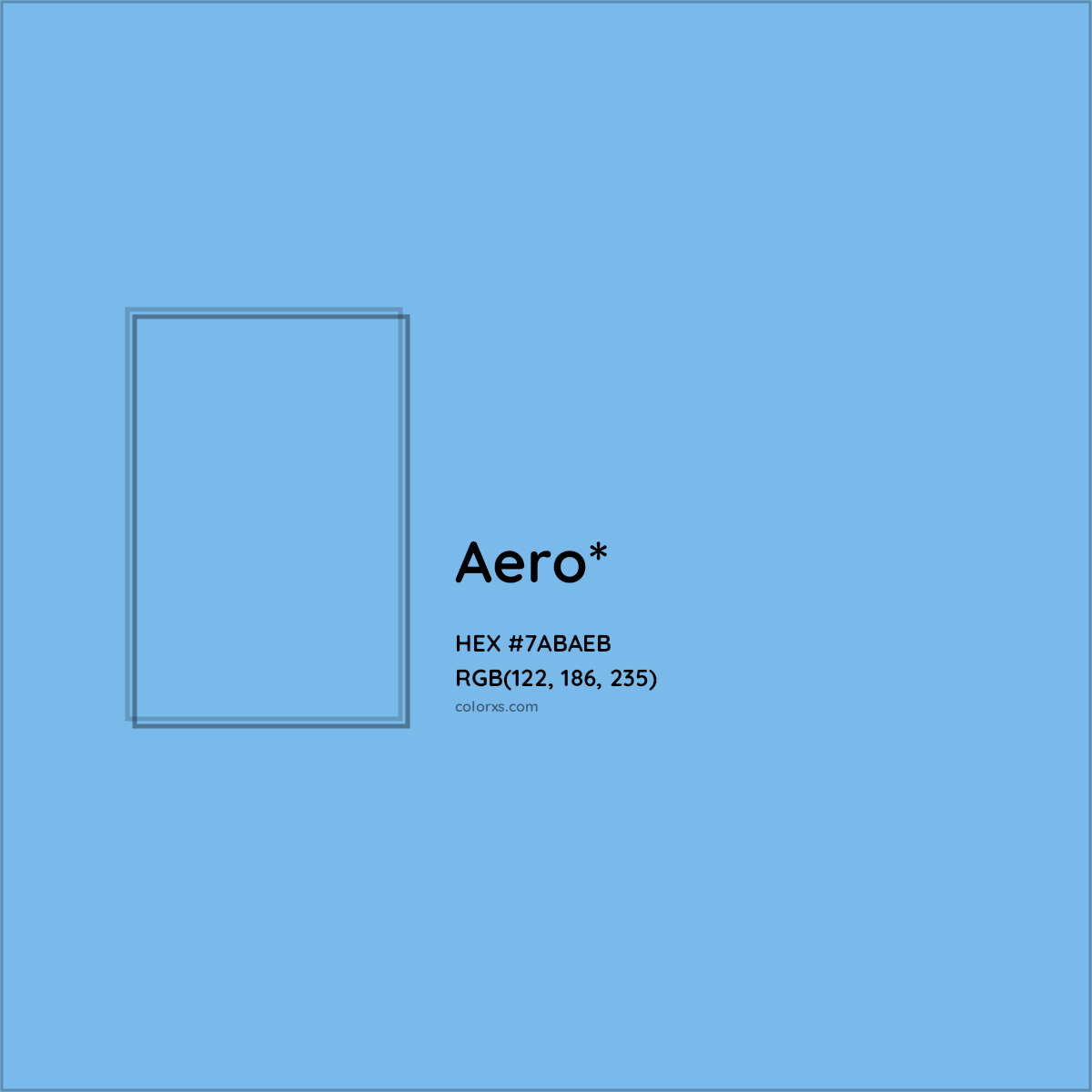 #7ABAEB hex color. RGB, RYB, CMYK, HSL, HSV codes and color conversions. Matching color names, palettes, paints.