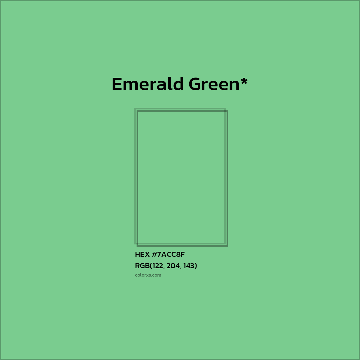 #7ACC8F hex color. RGB, RYB, CMYK, HSL, HSV codes and color conversions. Matching color names, palettes, paints.