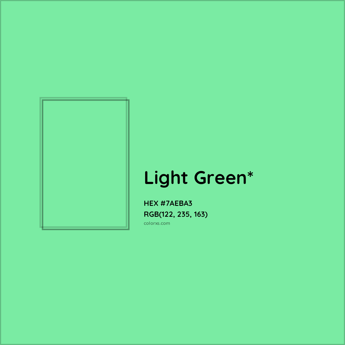 #7AEBA3 hex color. RGB, RYB, CMYK, HSL, HSV codes and color conversions. Matching color names, palettes, paints.
